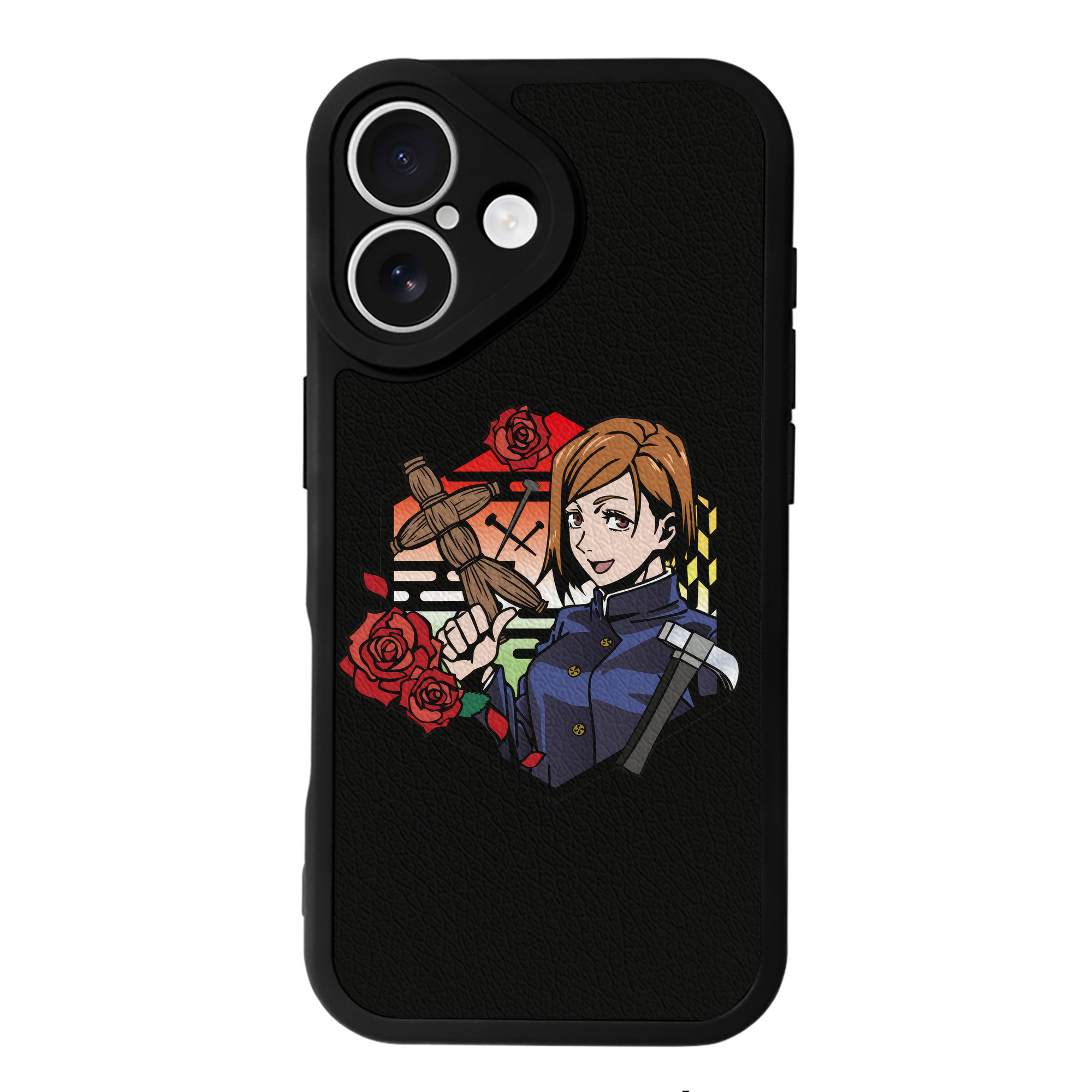 （画像用） 呪術廻戦 Jujutsu Kaisen 【iPhone 16シリーズ対応】シリコンスマホケース（レザー調） 材質：シリコン